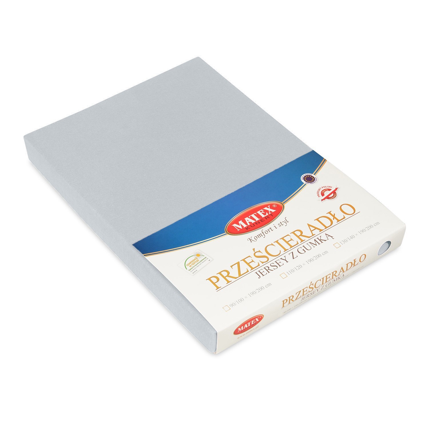 Prześcieradło jersey z gumą 90/100x190/200 Premium szary 42 Matex 3 Prześcieradło jersey z gumą 90/100x190/200 Premium szary 42 Matex - obrazek 3