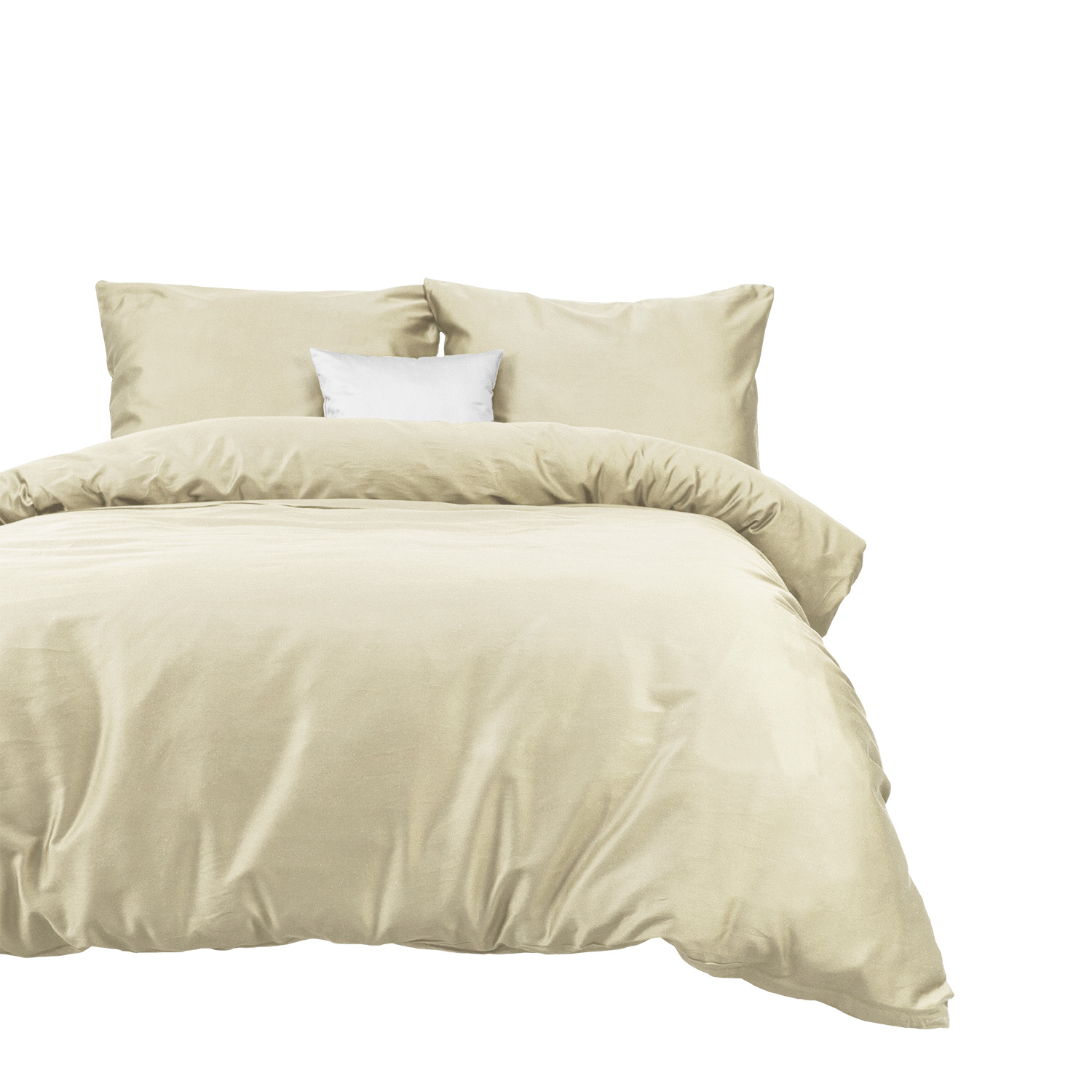 Pościel satynowa 180x200 Kremowy Darymex 2 Pościel satynowa 180x200 Kremowy Darymex - obrazek 2