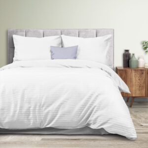 Pościel satynowa Cizgili 140x200 biały Darymex