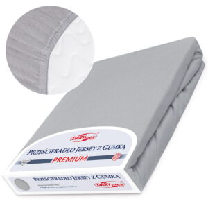 Prześcieradło 120x200 jersey z gumką popiel 024 Premium Darymex