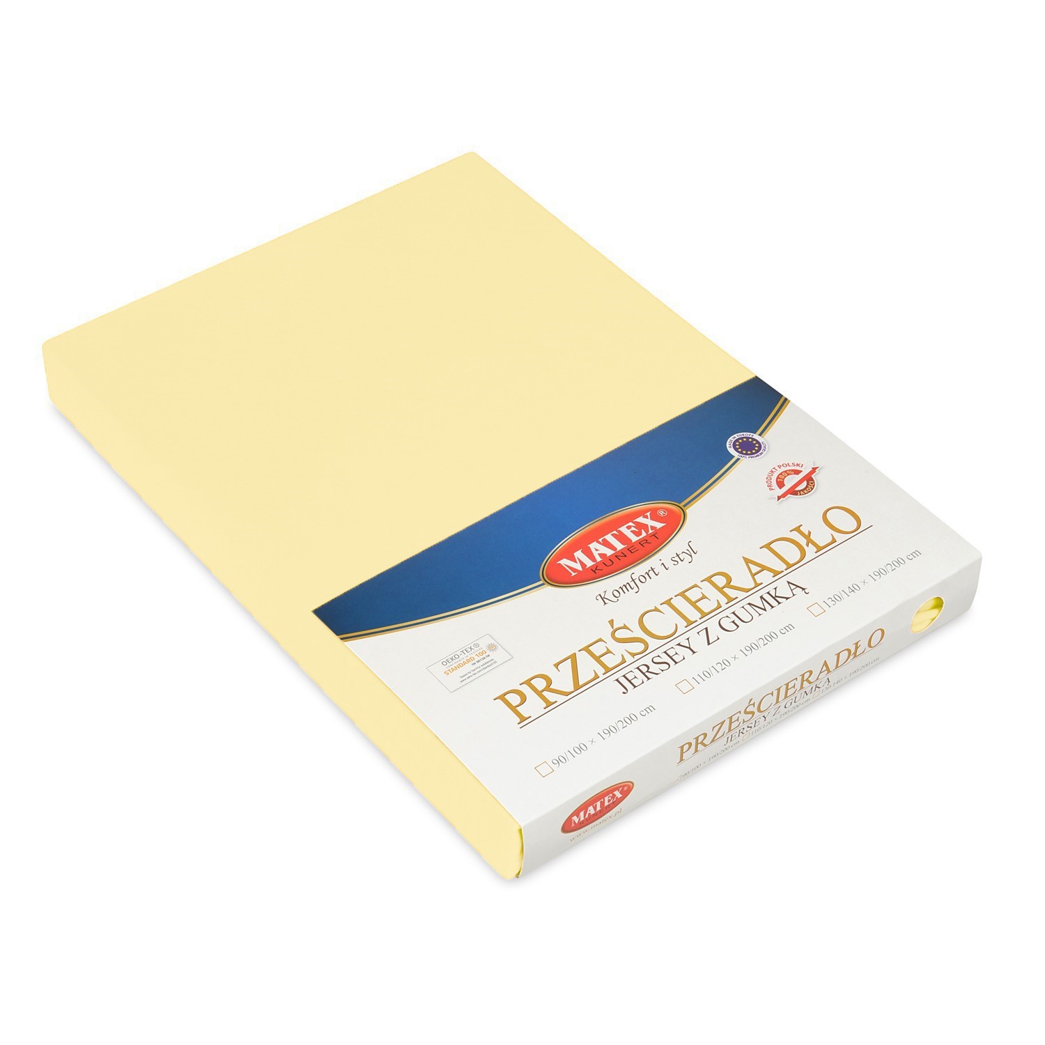 Prześcieradło jersey z gumą 110/120x190/200 Premium żółty 04 Matex 3 Prześcieradło jersey z gumą 110/120x190/200 Premium żółty 04 Matex - obrazek 3