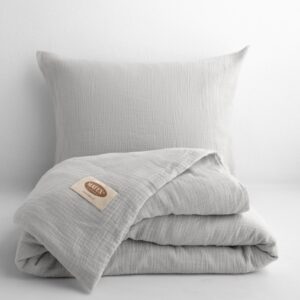 Pościel bawełniana Muślinowa 160x200 szary 42 Matex