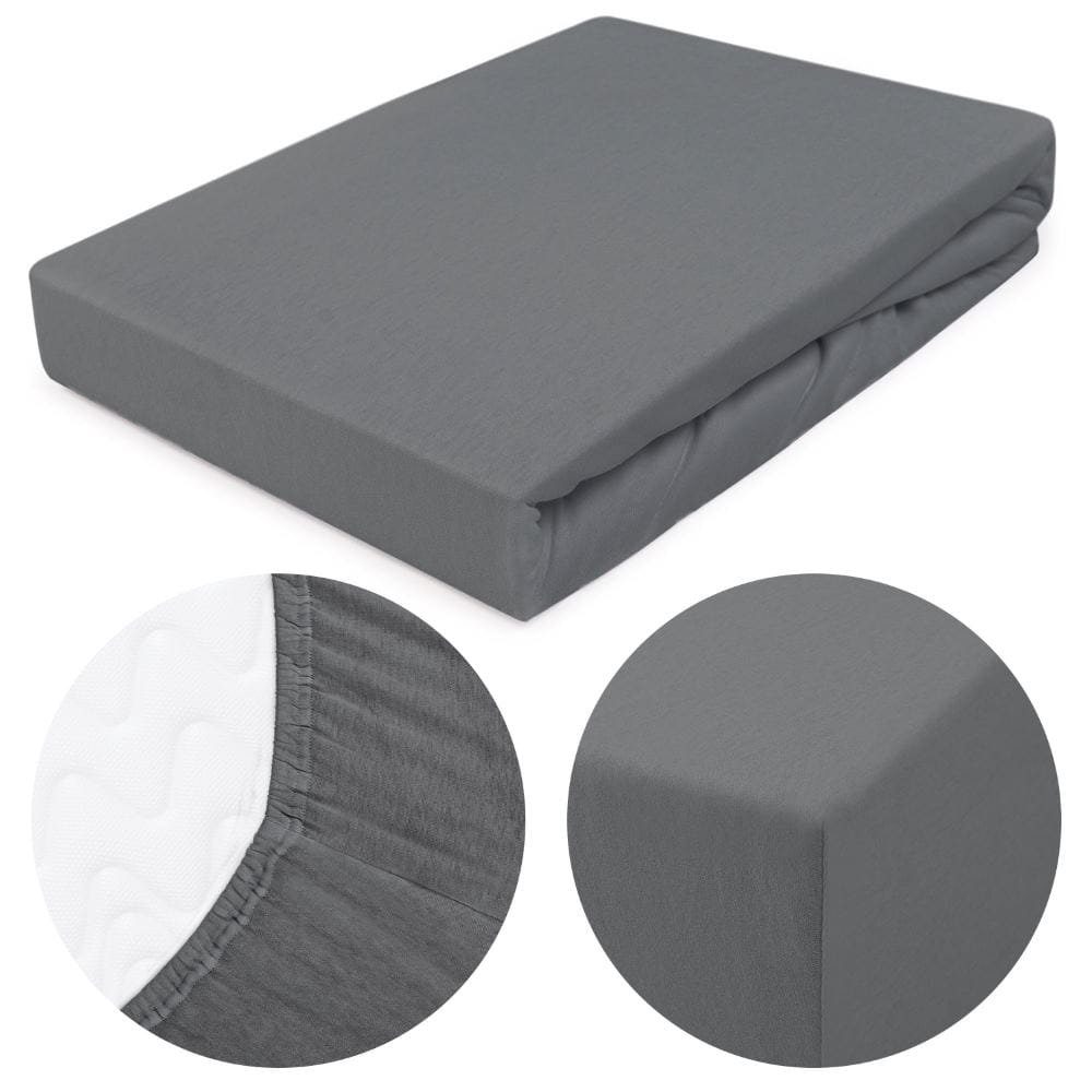 Prześcieradło 160x200 jersey z gumką szary 037 Premium Darymex 5 Prześcieradło 160x200 jersey z gumką szary 037 Premium Darymex - obrazek 5