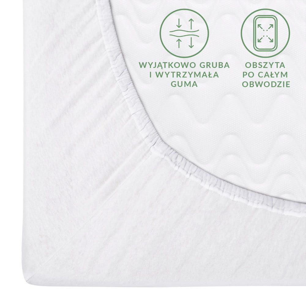 Prześcieradło 140x200 jersey z gumką biały 001 Premium Darymex 4 Prześcieradło 140x200 jersey z gumką biały 001 Premium Darymex - obrazek 4