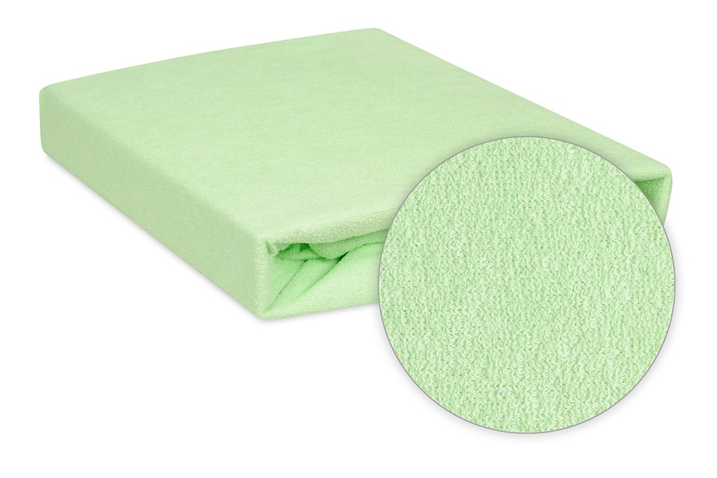 Podkład nieprzemakalny Frotte 140x200x20 seledynowy 52 Matex 2 Podkład nieprzemakalny Frotte 140x200x20 seledynowy 52 Matex - obrazek 2