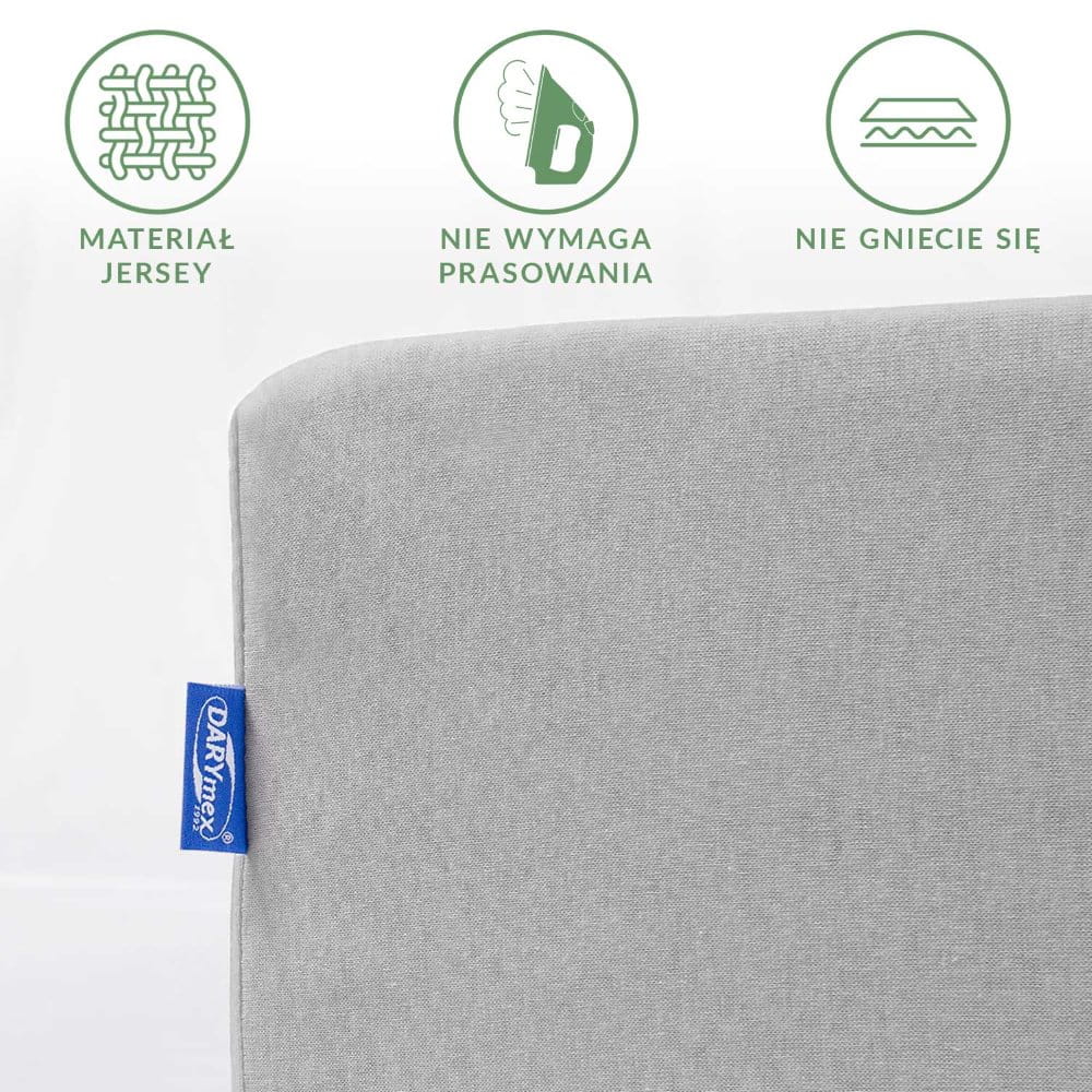 Prześcieradło 90x200 jersey z gumką popiel 024 Premium Darymex 2 Prześcieradło 90x200 jersey z gumką popiel 024 Premium Darymex - obrazek 2
