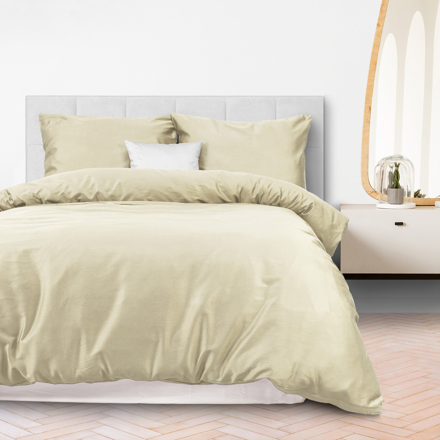 Pościel satynowa 180x200 Kremowy Darymex 1 Pościel satynowa 180x200 Kremowy Darymex