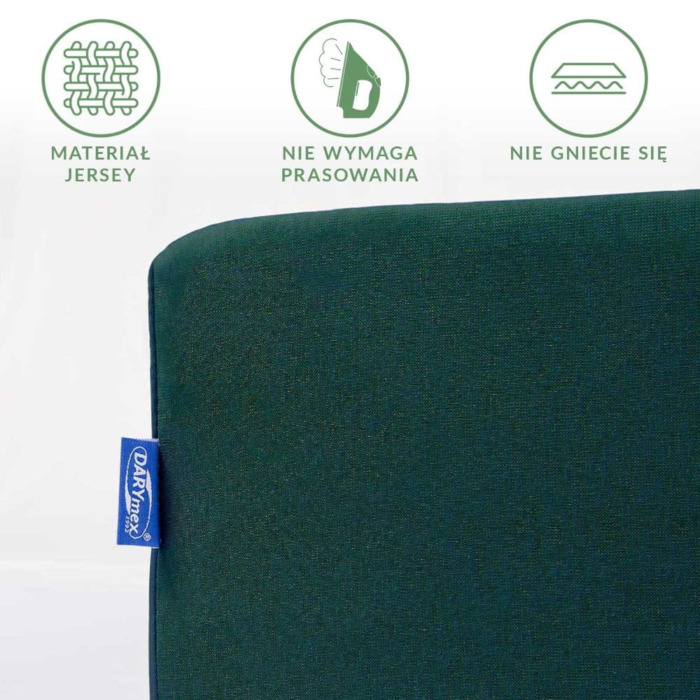 Prześcieradło 120x200 jersey z gumką zieleń butelkowa 036 Premium Darymex 2 Prześcieradło 120x200 jersey z gumką zieleń butelkowa 036 Premium Darymex - obrazek 2