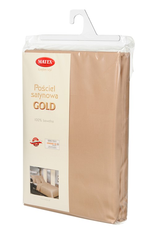 Pościel satynowa gładka 160x200 Gold c. beż 16 Matex 2 Pościel satynowa gładka 160x200 Gold c. beż 16 Matex - obrazek 2