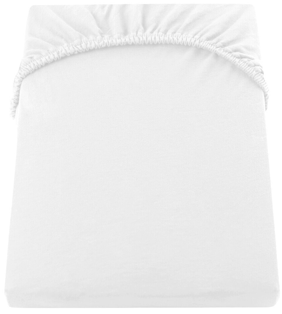 Prześcieradło jersey 160-180x200 z gumką białe AMBER Decoking 2 0e4dfccbeaca9f6dd5aaf25b94ed9e74